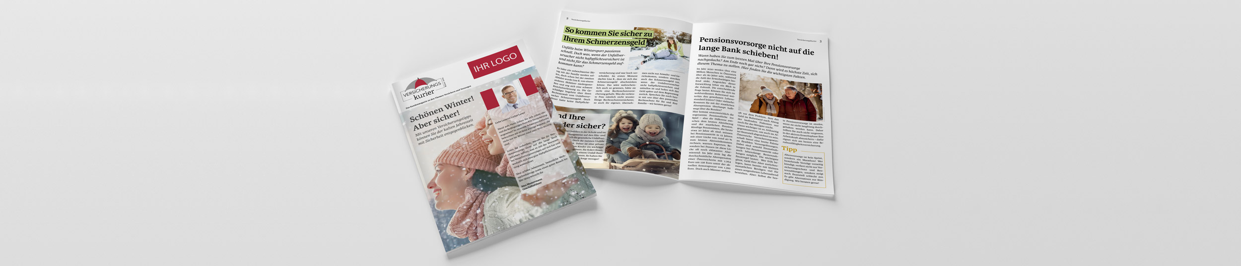 VersicherungsKurier Ausgabe Winter 2023. Ihre professionelle Kundenzeitschrift aus dem Hause AssCompact.